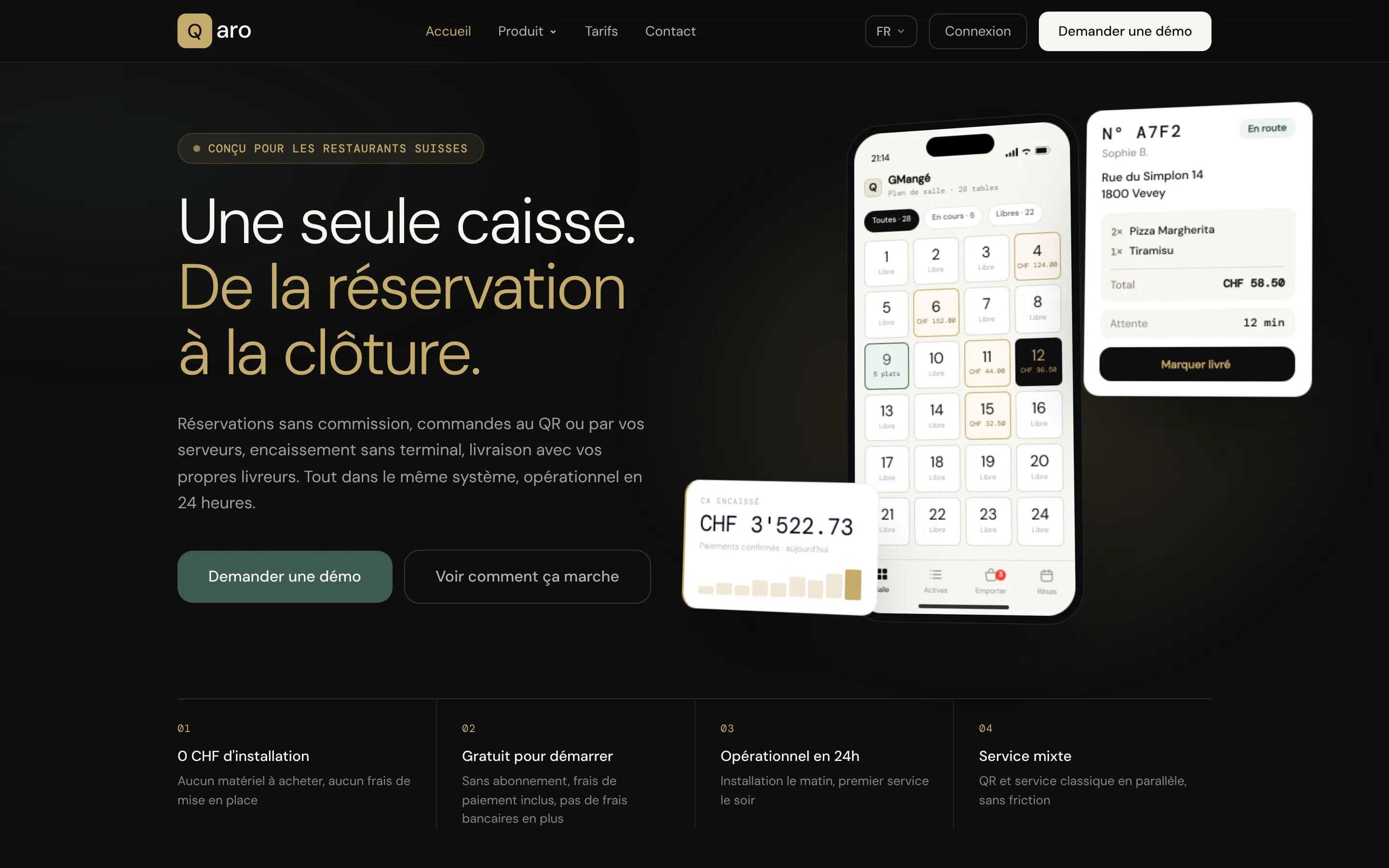 Aperçu du site Qaro